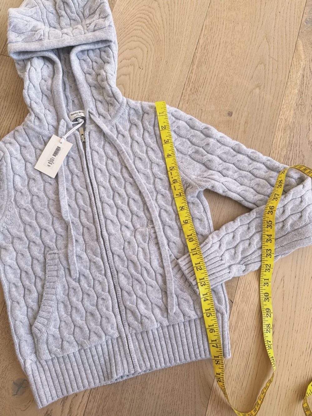 NWT 128599 Aritzia Sunday best cottage heather Chrome XXS sweater cardigan - Picture 4 of 5